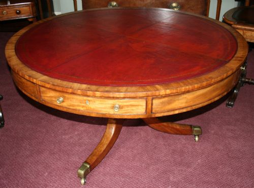 George 1v Mahogany Circular Revolving Top Drum Table.