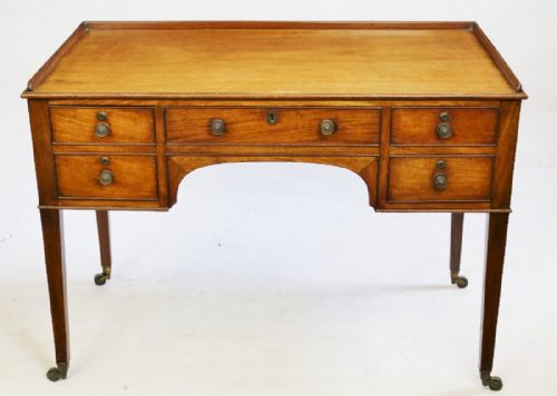 George 1v Mahogany 4 Drawer Kneehole Side Table