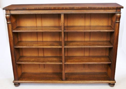 Fine Quality Regency Mahogany Open Bookcase