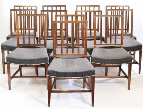 George 111 Mahogany Set of 12 Dining Chairs Attributed to Gillows