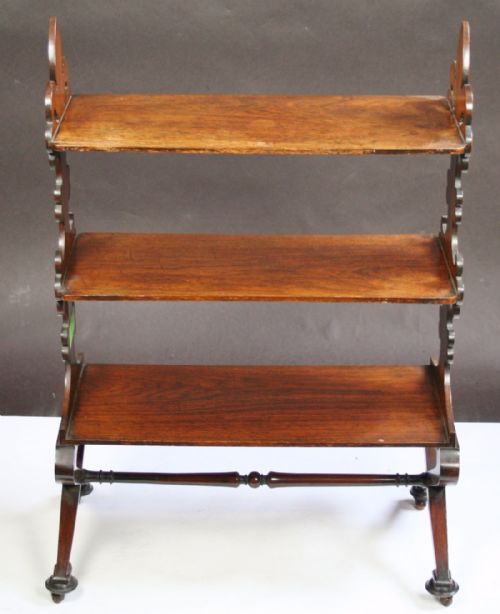 William IV Rosewood End Support Freestanding Open Bookcase