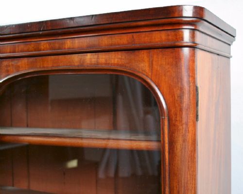 VICTORIAN MAHOGANY CUPBOARD BASE BOOKCASE - ADDITIONAL PHOTO 6
