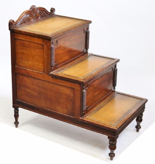 George 1v Mahogany 3 Step Bedside Commode