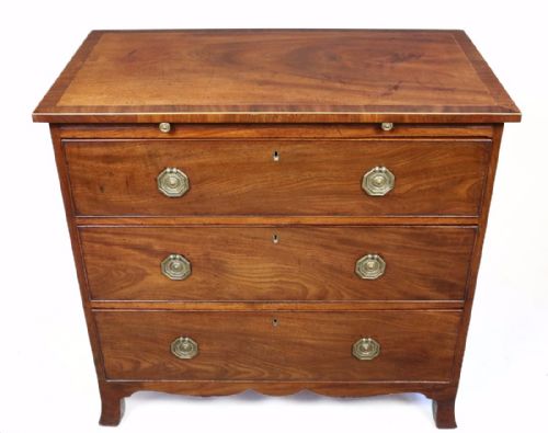 George 111 Mahogany 3 Drawer Chest with Slide