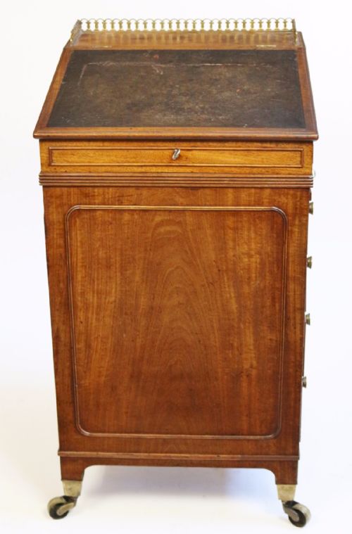 FINE REGENCY MAHOGANY SLIDING TOP DAVENPORT - ADDITIONAL PHOTO 1