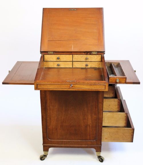 FINE REGENCY MAHOGANY SLIDING TOP DAVENPORT - ADDITIONAL PHOTO 3