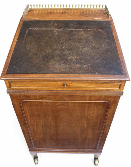 FINE REGENCY MAHOGANY SLIDING TOP DAVENPORT - ADDITIONAL PHOTO 7