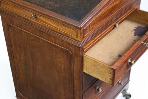 FINE REGENCY MAHOGANY SLIDING TOP DAVENPORT - ADDITIONAL PHOTO 10