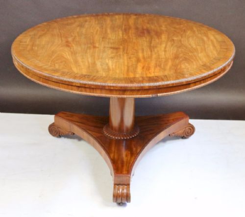 William 1v Mahogany Round Tilt Top Centre Table