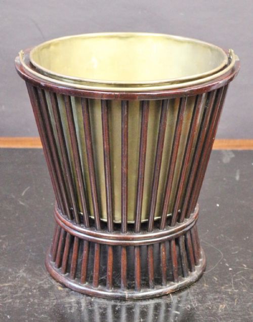 George 111 Mahogany Bucket with Brass Liner
