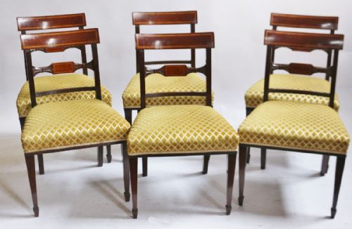 George 111 Mahogany Set of 6 Sheraton Style Single Chairs.