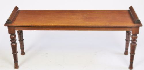 Late Victorian Mahogany Hall Bench