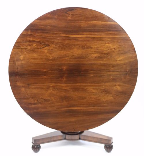 William 1v Rosewood Circular Tilt Top Pedestal Centre Table