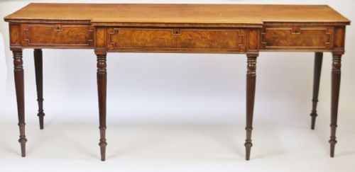 George 1v Mahogany Breakfront 3 Drawer Serving Table