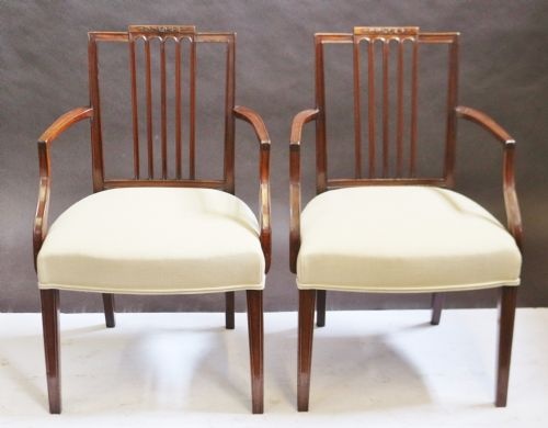 George 111 Mahogany 'Hepplewhite' Pair of Armchairs