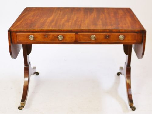 Regency Mahogany End Support Sofa Table.