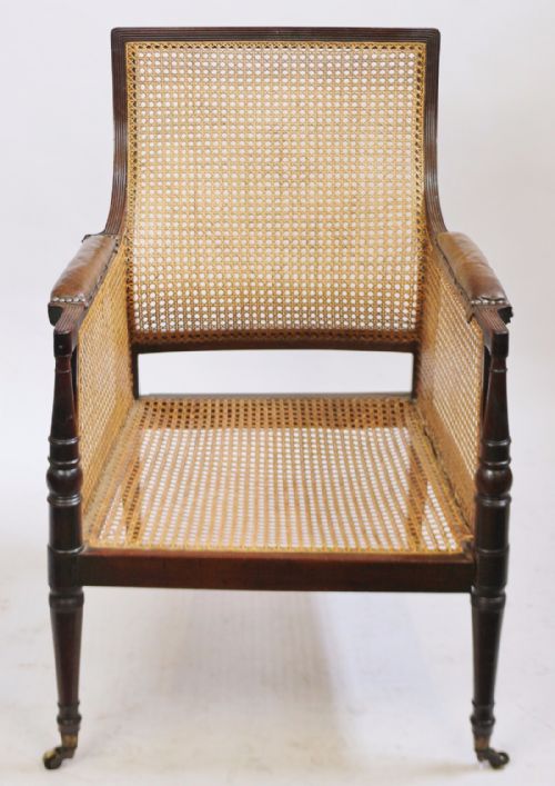 Regency Mahogany Bergere Armchair