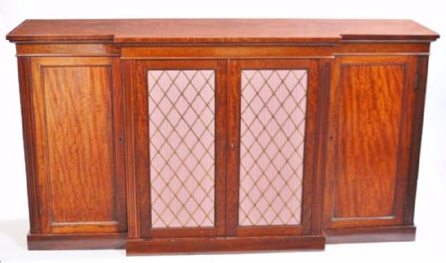 George 1v Mahogany 4 Door Breakfront Side Cabinet