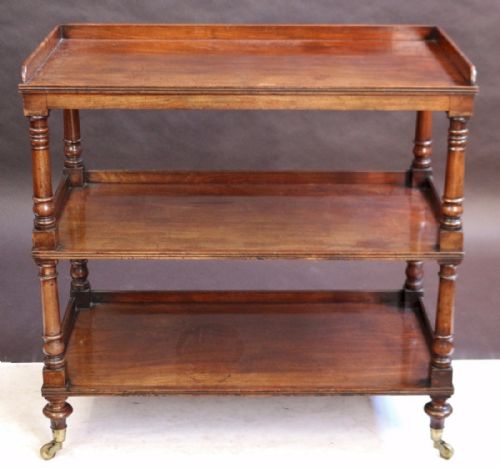Good Quality George 1v Mahogany 3 Tier Dumb Waiter