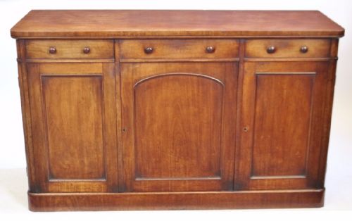 Victorian Mahogany 3 Door Side Cupboard