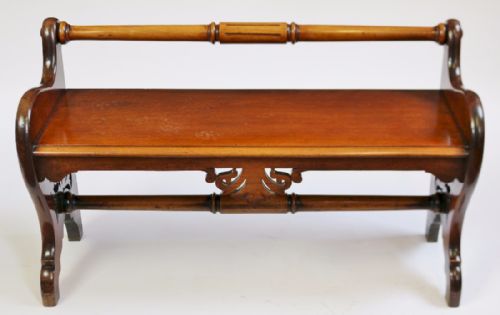 Victorian Mahogany Hall Seat by Garnett & Sons