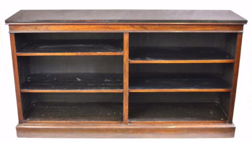 William 1v Rosewood Dwarf Open Bookcase with Marble Top