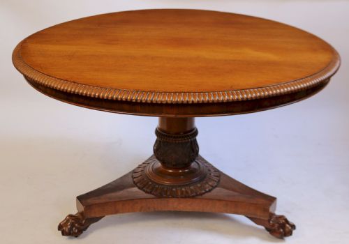 William 1v Mahogany Tilt Top Circular Centre Table