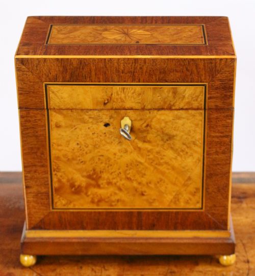 Regency Rosewood & Birdseye Maple 3 Bottle Decanter Case