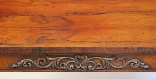 WILLIAM 1V ROSEWOOD END SUPPORT 2 DRAWER CENTRE TABLE - ADDITIONAL PHOTO 10