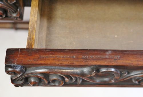 WILLIAM 1V ROSEWOOD END SUPPORT 2 DRAWER CENTRE TABLE - ADDITIONAL PHOTO 11
