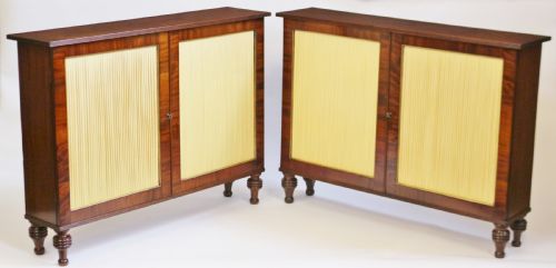 Regency Mahogany Pair of Slim Side Cabinets