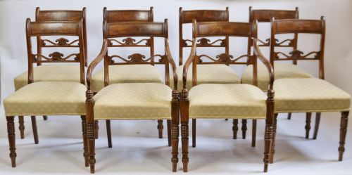 George 111 Mahogany Set of 6 & 2 Dining Chairs