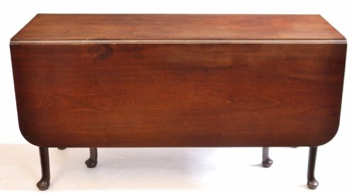 George 111 Large Mahogany 6 Leg Clubfoot Dropleaf Table