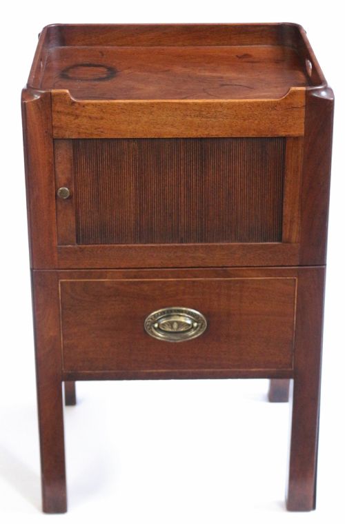 George 111 Mahogany Tray Top Bedside Commode