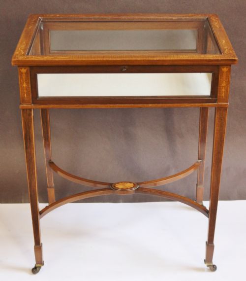 Edwardian Inlaid Mahogany Oblong Bijouterie Table.