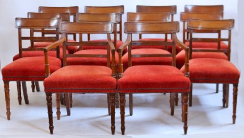 George 111 Mahogany Set of 10 & 2 Dining Chairs