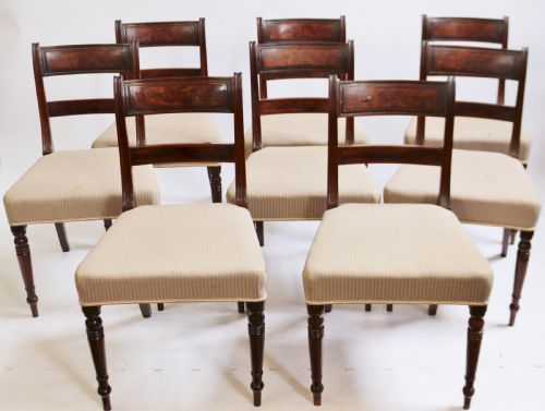 George 1v Mahogany Set of 8 Dining Chairs