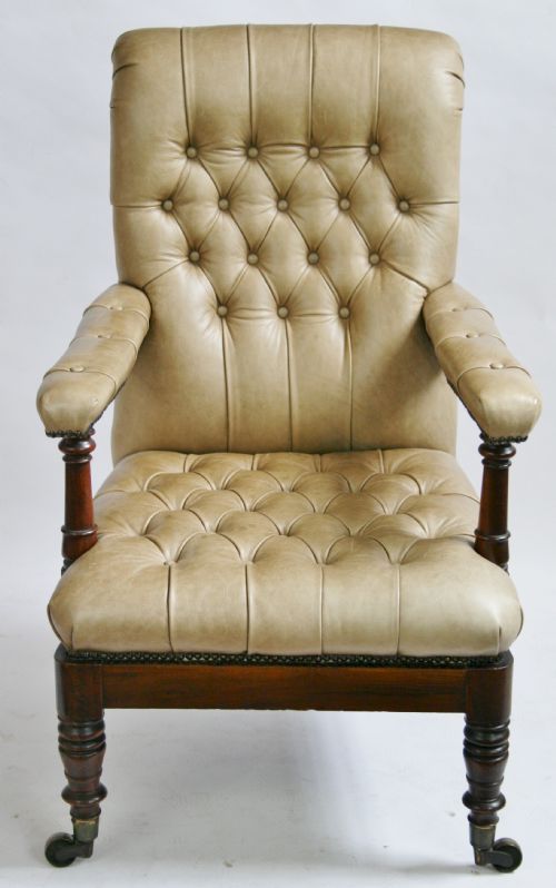 George 1v Mahogany Open Arm Easy Chair
