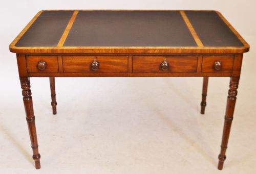 George 1v Mahogany 4 Drawer Writing Table
