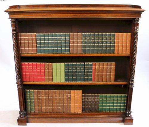 Early Victorian Rosewood Open Bookcase by Johnsone & Jeanes