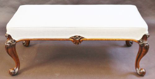 Victorian Rosewood Stool on Cabriole Legs