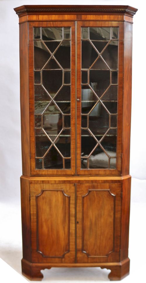 George 111 Mahogany Cupboard Base Corner Cabinet