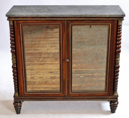 Regency Rosewood Marble Top 2 Door Side Cabinet