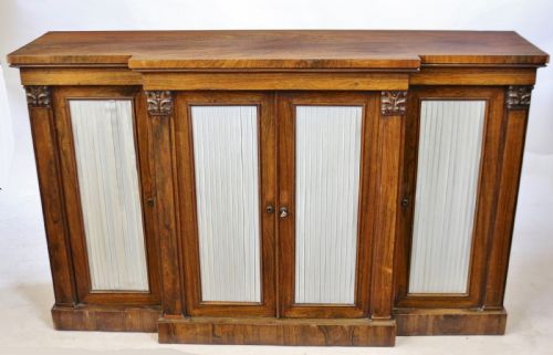 Regency Rosewood 4 Door Breakfront Side Cabinet