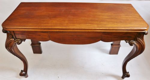 VICTORIAN MAHOGANY 1 DRAWER SIDE CONSOLE SERVING TABLE - ADDITIONAL PHOTO 2
