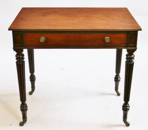 George 1v Mahogany 1 Drawer Table Attributed to Gillows