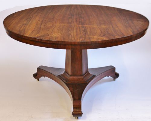 William 1v Rosewood Tilt Top Circular Pedestal Centre Table