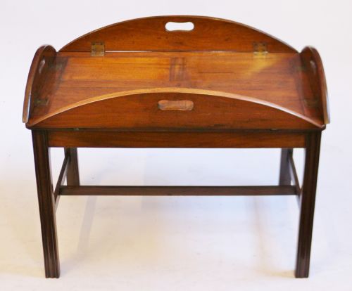 George 111 Mahogany Oval Butlers Tray with Drop Down Sides