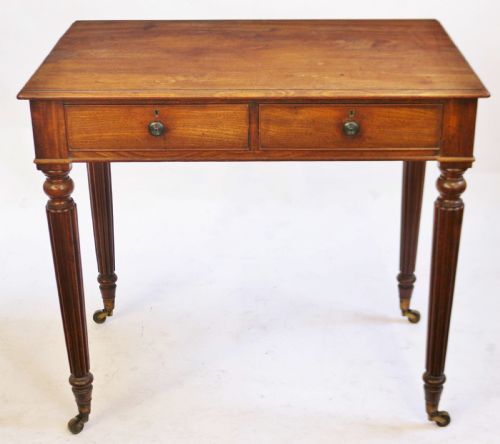 William 1v Mahogany 2 Drawer Side Table in the Manner of Gillows