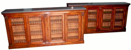 A Fine Pair of George IV Mahogany 4 Door Side Cabinets